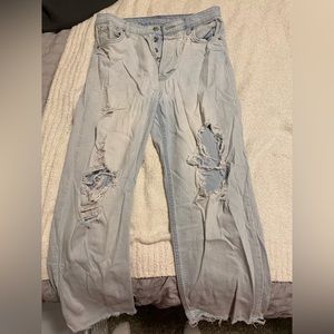 Light washed, ripped jeans, size 12